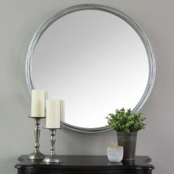 Wholesale 𧨠HomeRoots Silver Statement Framed Metal Wall Mirror π