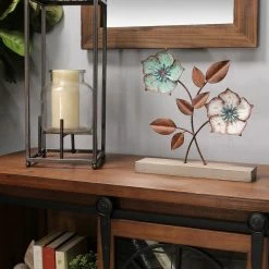 Deals π HomeRoots Distressed Metal Flower Table Top Sculpture βοΈ