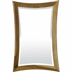 Best deal π HomeRoots Modern Curves Solid Teak Wall Mirror π