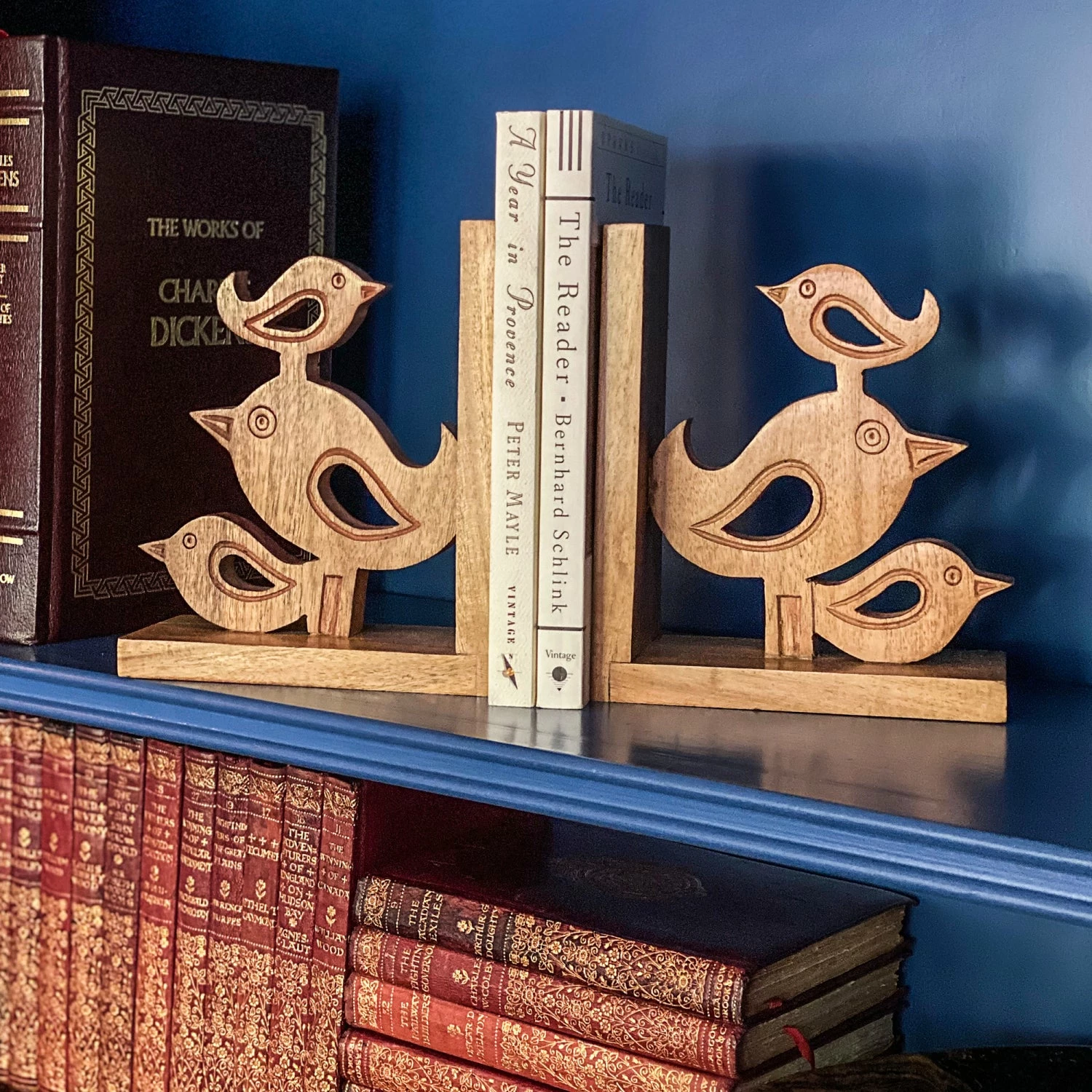 New ๐ Global Crafts Handcarved Bird Book Ends ๐ 5 New ๐ Global Crafts Handcarved Bird Book Ends ๐ - Image 3