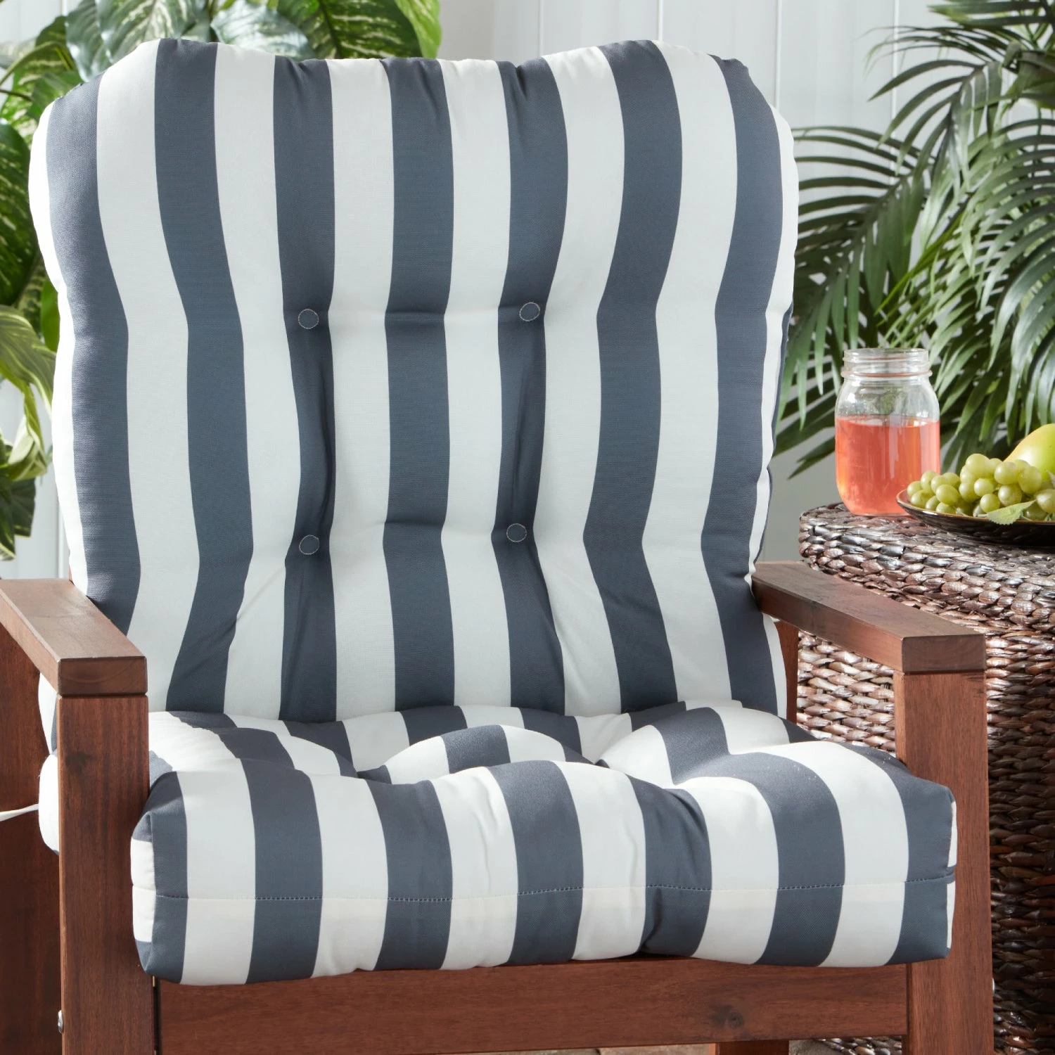Best deal β€οΈ Greendale Home Fashions Sapphire Stripe Seat and Back Outdoor Chair Cushion π 6 Best deal β€οΈ Greendale Home Fashions Sapphire Stripe Seat and Back Outdoor Chair Cushion π - Image 4
