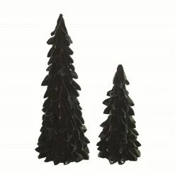 Top 10 ❤️ Valyria LLC dba Transpac ❄ Christmas Polyester Green Set of 2 Velvet Emerald Trees 🎉