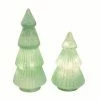 Top 10 🧨 Valyria LLC dba Transpac Glass Green 🔔 Christmas Set of 2 Large Light Up Milk Trees 🤩 -Dining Room Shop Y8956DS