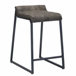 Brand new π HomeRoots Brown Leather and Dark Grey Counter Stool β€οΈ