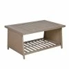 Budget 🔥 inQbrands Aluminum with Faux Wood Top Patio Chat Table ⭐ -Dining Room Shop aluminum patio chat table with faux wood top