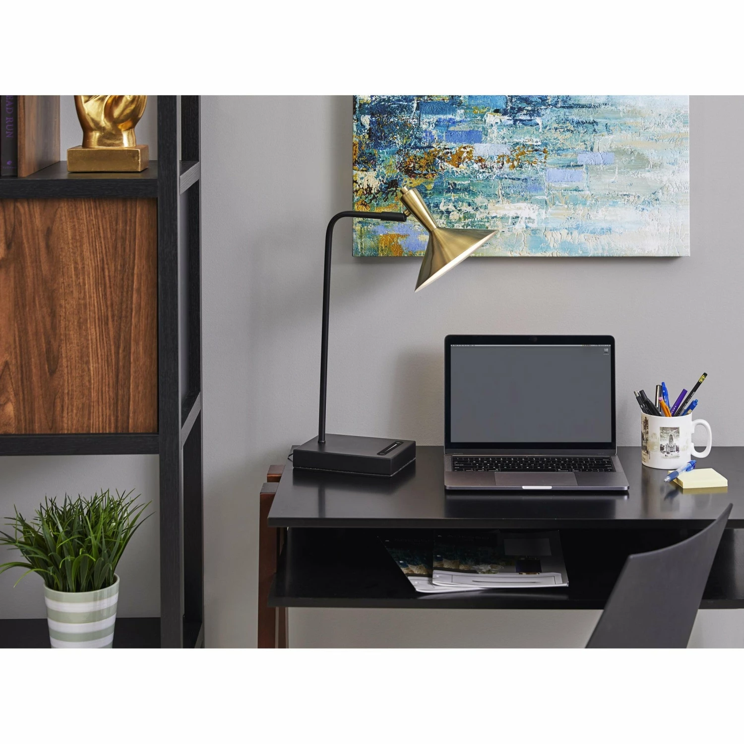 Best Sale π HomeRoots Spotlight Brass and Black Metal LED Desk Lamp π 3 Best Sale π HomeRoots Spotlight Brass and Black Metal LED Desk Lamp π