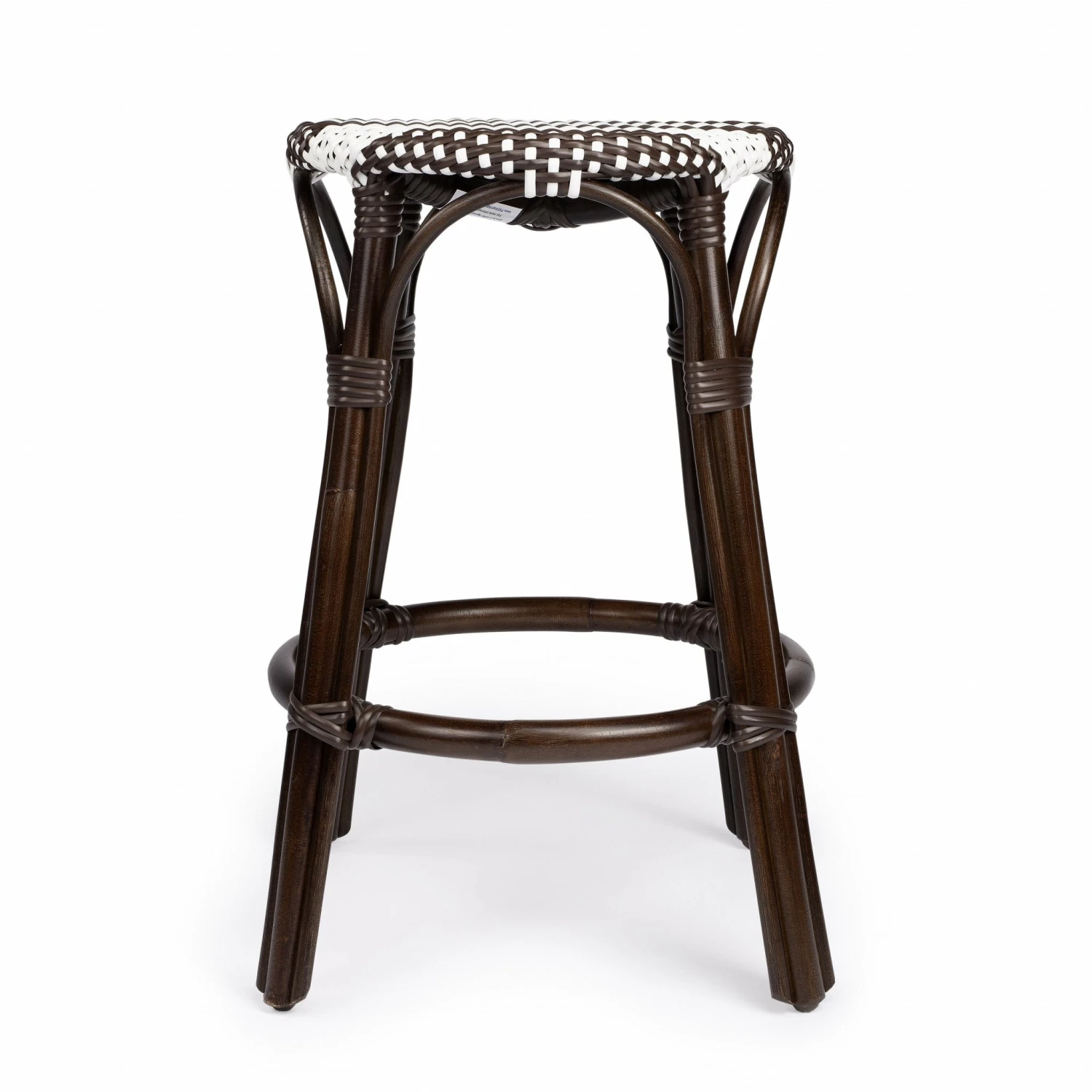 Wholesale 𧨠HomeRoots Dark Brown and White Rattan Counter Stool π 5 Wholesale 𧨠HomeRoots Dark Brown and White Rattan Counter Stool π - Image 3