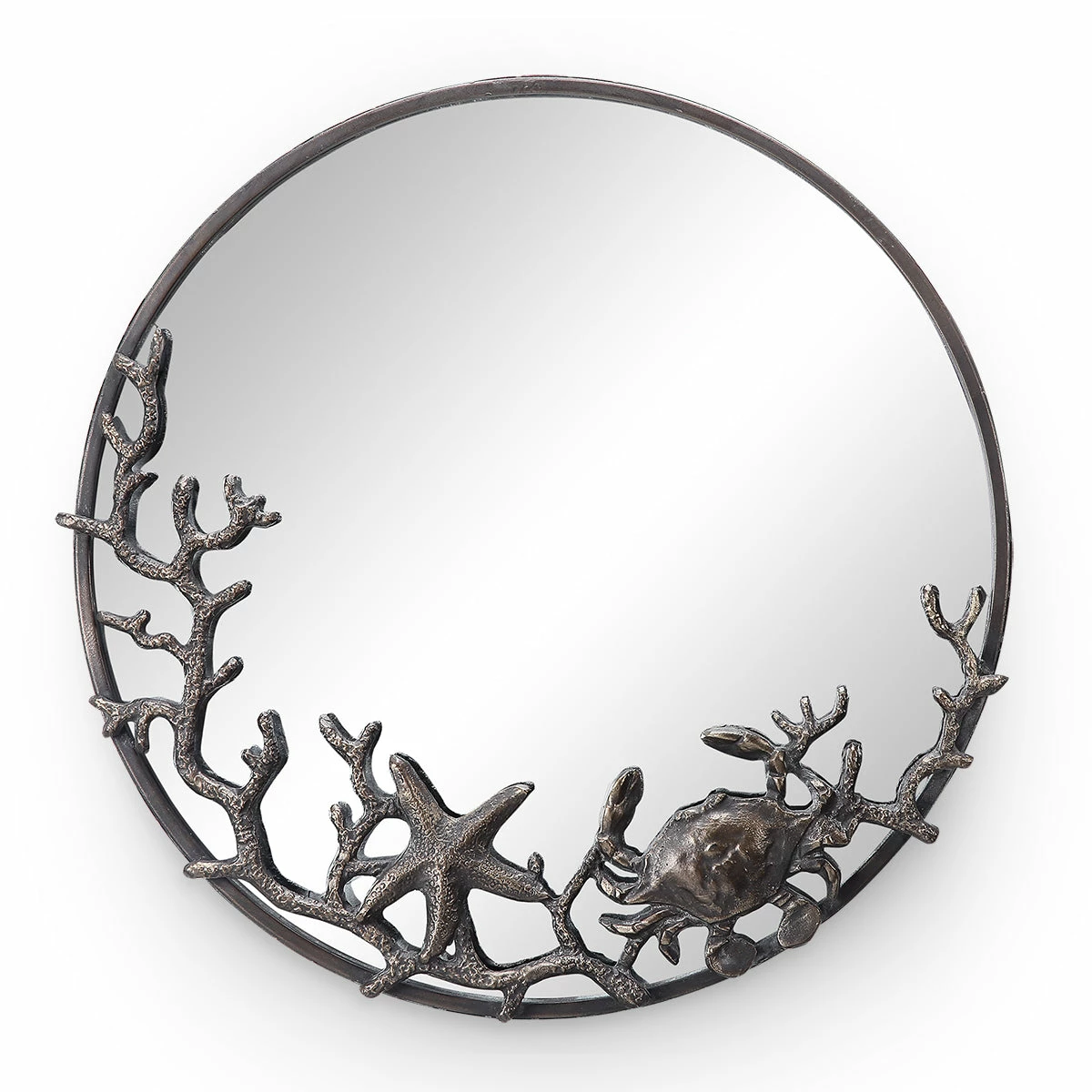 Buy π€© San Pacific International Starfish and Crab Antique Iron Bronze Cast Wall Mirror π 4 Buy π€© San Pacific International Starfish and Crab Antique Iron Bronze Cast Wall Mirror π - Image 2