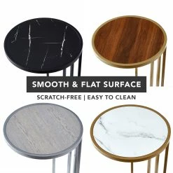 New 🥰 INSPIREDHOME CO Caitlin End Table 🛒 -Dining Room Shop bqlcuydcpqinkgk9otyg