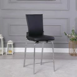 Cheap 👏 Chintaly Imports Contemporary Motion Back With Chrome Frame Bar Stool ⭐