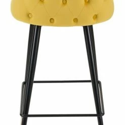 Wholesale 👍 HomeRoots Yellow Velvet Color Pop Bar Chair 👍 -Dining Room Shop bvre32cbscc97lspxknu scaled