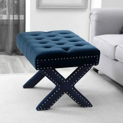 Budget π₯ INSPIREDHOME CO Kenny Velvet Tufted Ottoman π