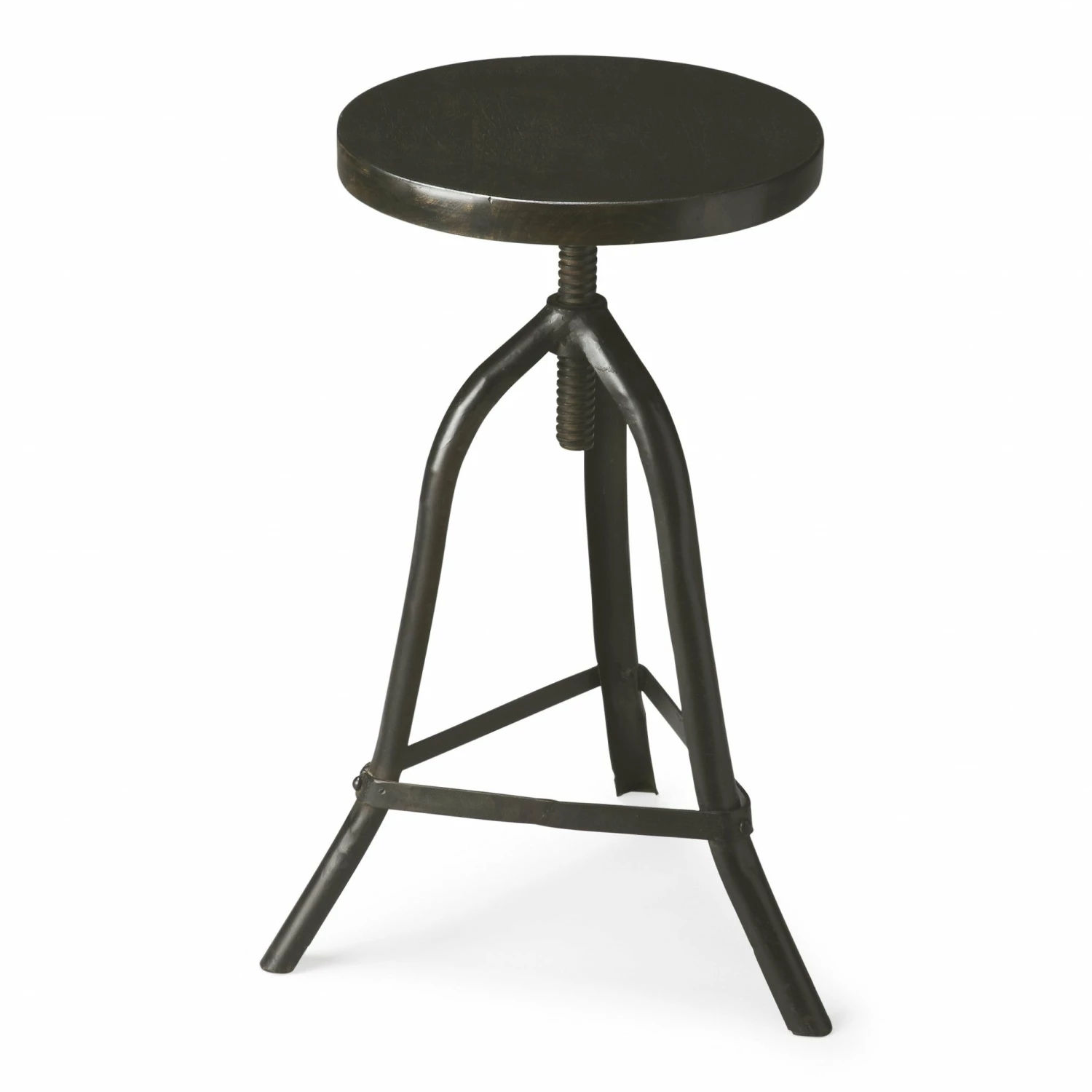 Hot Sale π HomeRoots Black Iron Revolving Round Stool π 4 Hot Sale π HomeRoots Black Iron Revolving Round Stool π - Image 2