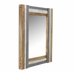 Discount 🧨 HomeRoots Rectangular Multicolored Wood Framed Mirror 😍