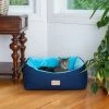 Hot Sale ⌛ AeroMark International Inc Navy Blue/Sky Blue Small Pet Cat Bed 🌟 -Dining Room Shop d7gxc6jpelq0qgt97snh