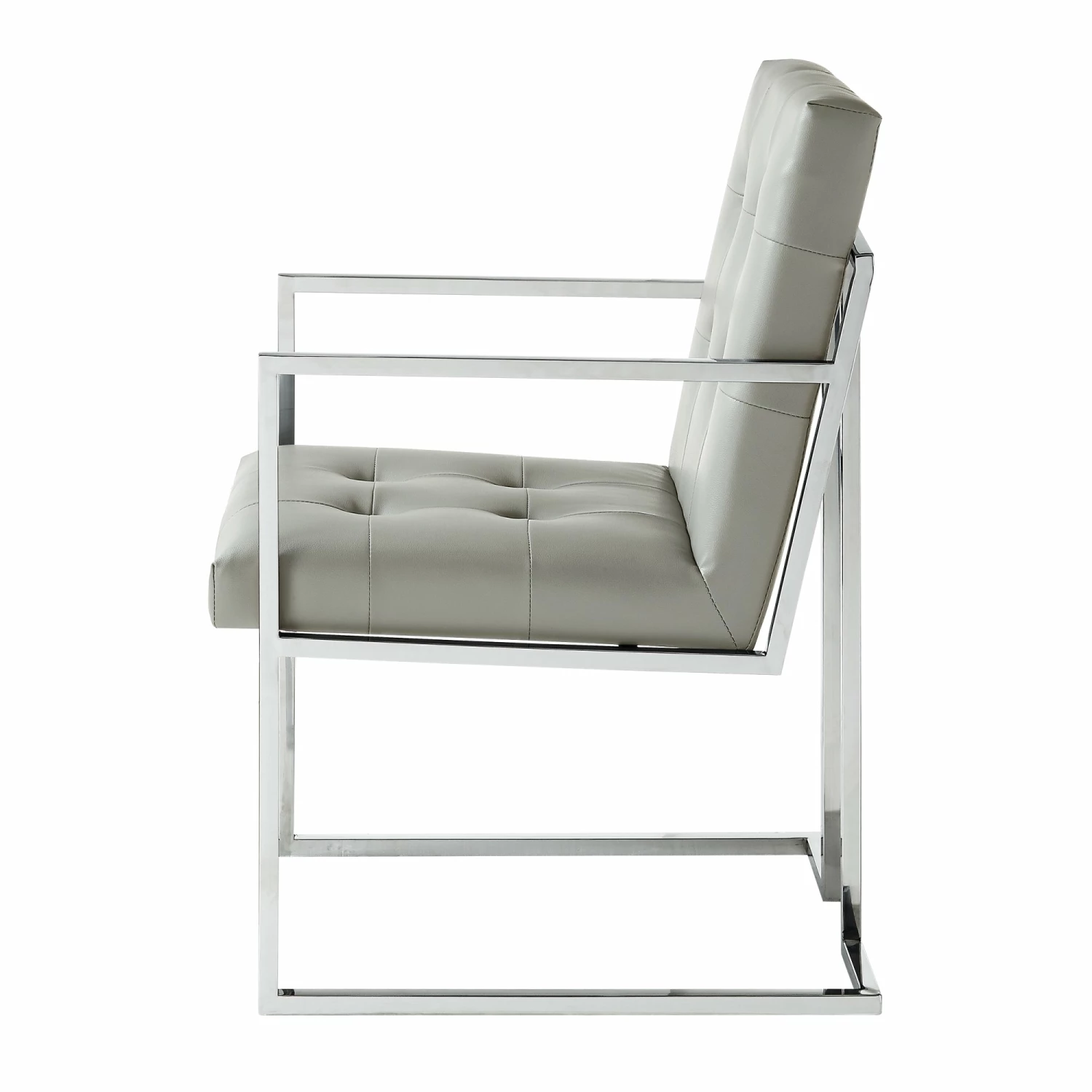 Best deal π INSPIREDHOME CO PU Leather Button Tufted with Stainless Steel Chrome Frame Square Arm Set of 2 Dining Chairs β 8 Best deal π INSPIREDHOME CO PU Leather Button Tufted with Stainless Steel Chrome Frame Square Arm Set of 2 Dining Chairs β - Image 6