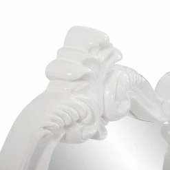 Hot Sale ❤️ HomeRoots Baroque Shape White Ornate Mirror 👍 -Dining Room Shop ds417i7vjc65oasavgr3