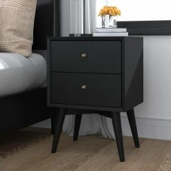Wholesale π HomeRoots Modern Wood 2 Drawer Nightstand π―