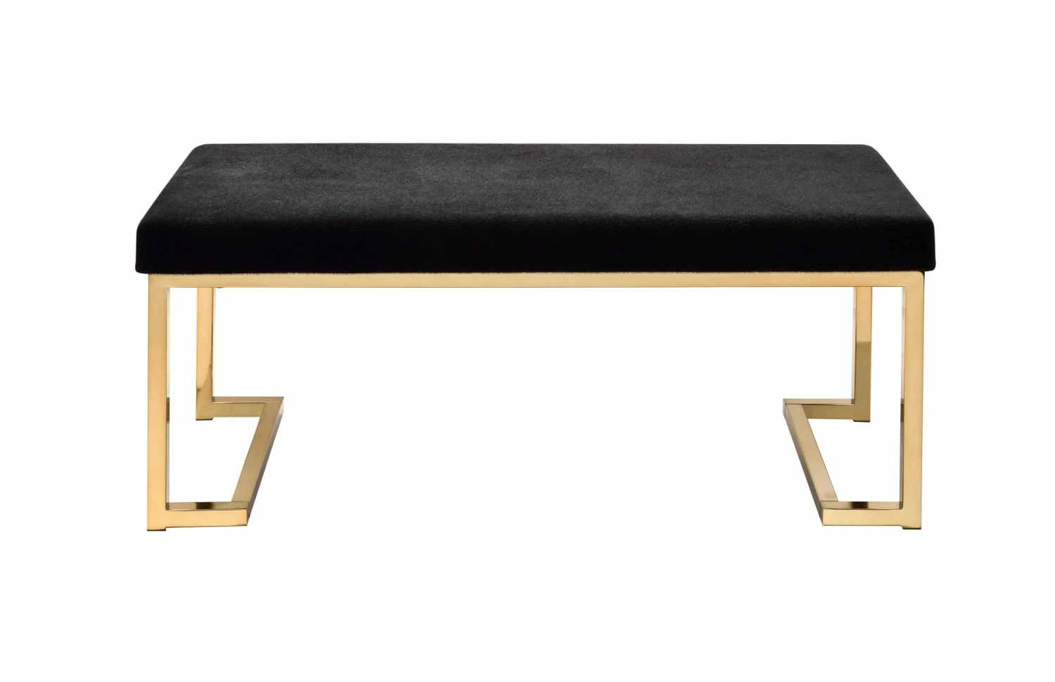 Promo π₯° HomeRoots Modern Rectangular with Champagne Metal Base Padded Bench π 3 Promo π₯° HomeRoots Modern Rectangular with Champagne Metal Base Padded Bench π - Image 2