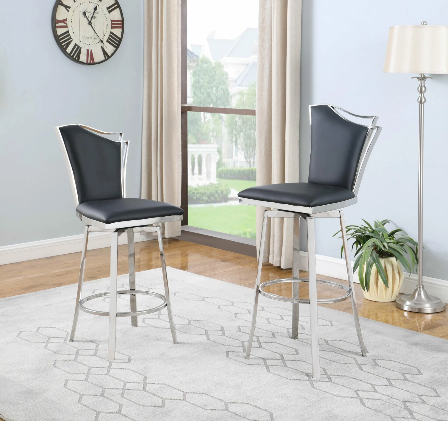 Hot Sale π Chintaly Imports Black Contemporary Swivel With Design Back Bar Stool β 3 Hot Sale π Chintaly Imports Black Contemporary Swivel With Design Back Bar Stool β