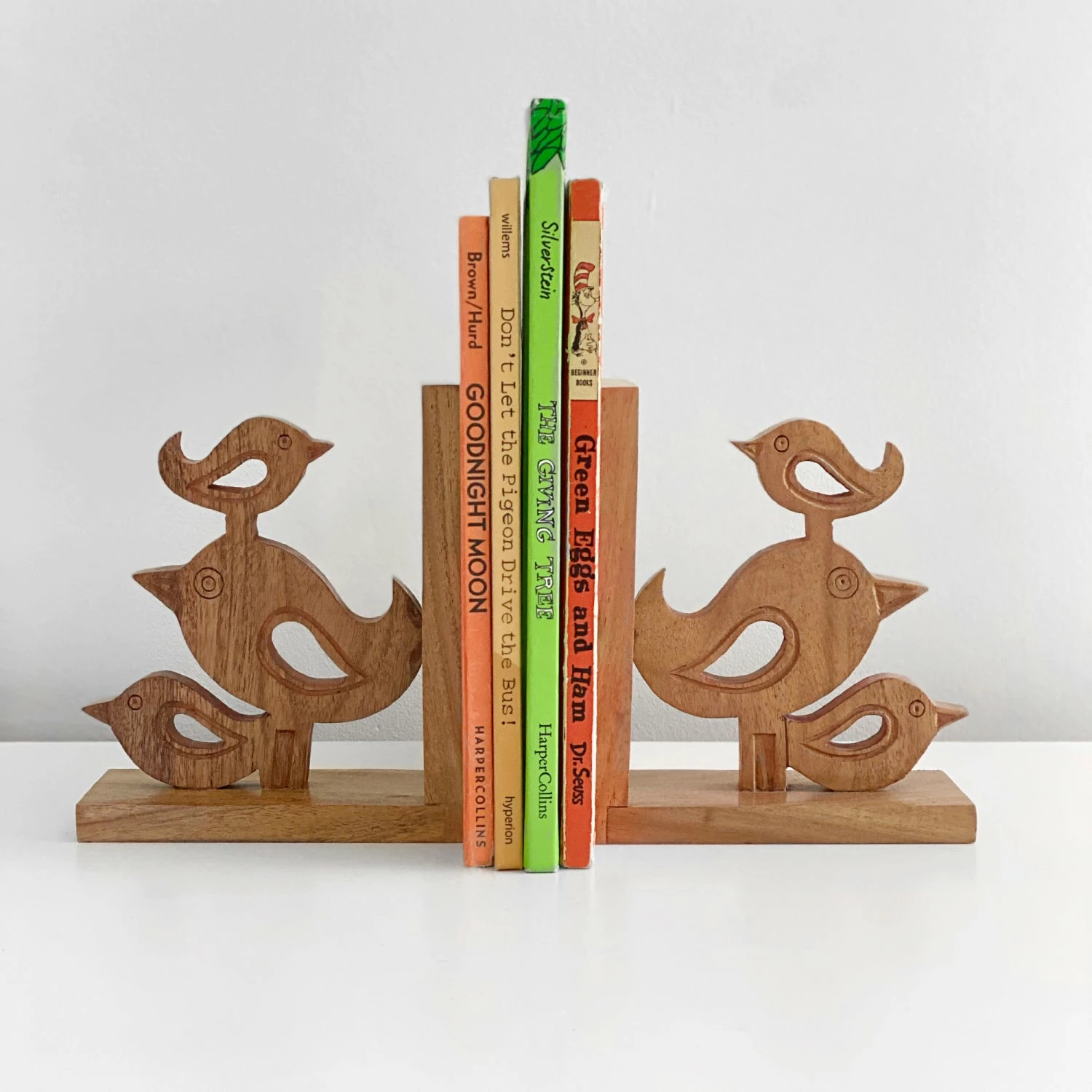 New ๐ Global Crafts Handcarved Bird Book Ends ๐ 3 New ๐ Global Crafts Handcarved Bird Book Ends ๐