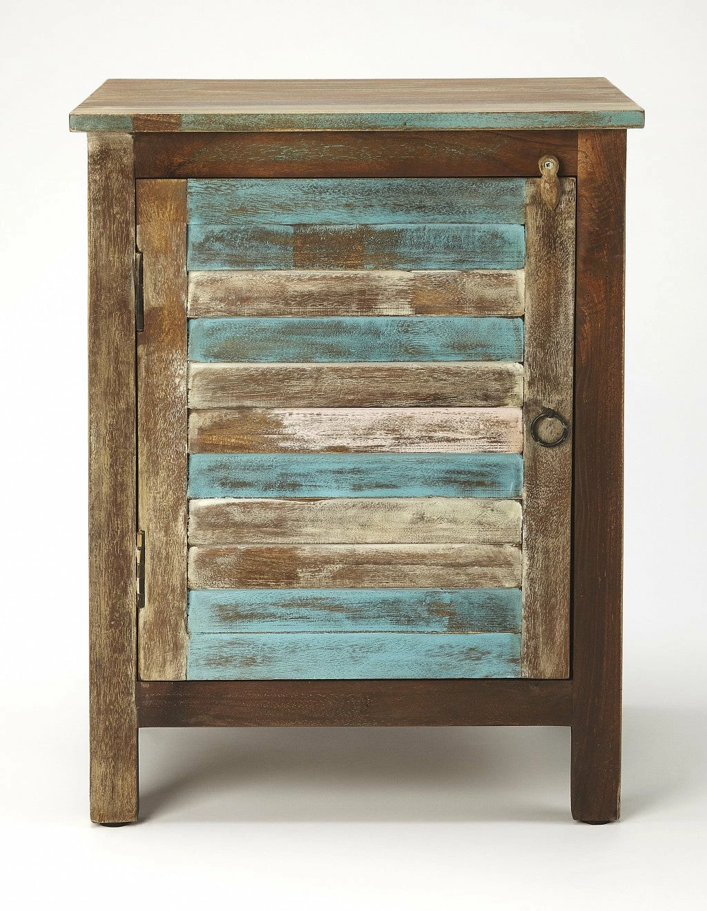 Outlet π HomeRoots Rustic Shutter Painted Accent Cabinet π 3 Outlet π HomeRoots Rustic Shutter Painted Accent Cabinet π