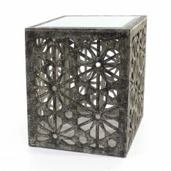 Best Pirce 👍 HomeRoots Gray Floral Wood and Mirror Coffee Table ✔️