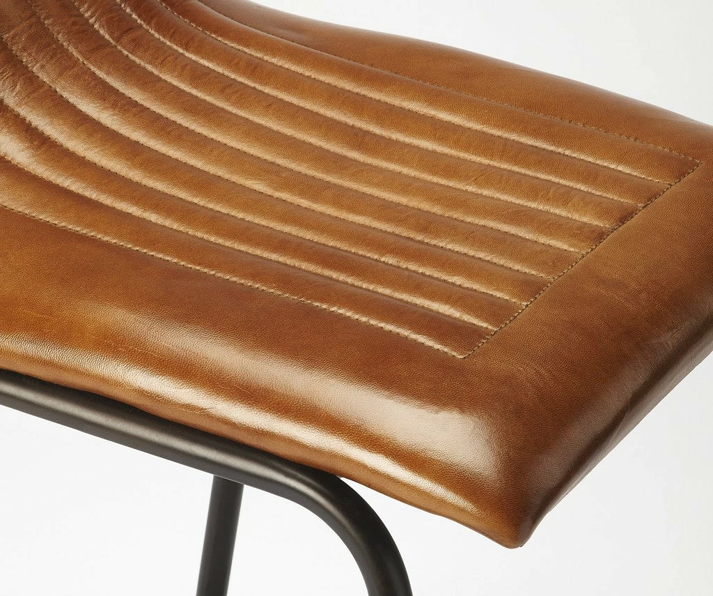 Buy β€οΈ HomeRoots Brown Leather and Metal Counter Stool π 7 Buy β€οΈ HomeRoots Brown Leather and Metal Counter Stool π - Image 5
