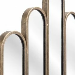 Deals 🧨 HomeRoots Antiqued Gold Deco Shape Mirror 🎉 -Dining Room Shop hanhs0i5zvv5ziehjlo8