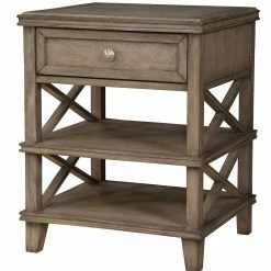 New 🤩 HomeRoots 1 Drawer with Shelves Nightstand 🥰