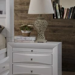 Top 10 π HomeRoots 3-Drawer Elegant White Nightstand π