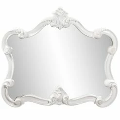 Hot Sale β€οΈ HomeRoots Baroque Shape White Ornate Mirror π