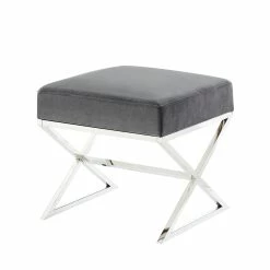 Cheapest 👍 INSPIREDHOME CO Iris Velvet Ottoman 🎉 -Dining Room Shop hmnvbmhhmin19uktsh3z f96856d7 a360 4658 887e e11f470b38f8