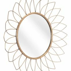 Cheap π HomeRoots Gold Flowerburst Round Mirror β¨