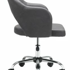 Best Pirce 🎉 HomeRoots Faux Leather Curved Open Back Desk Chair ✔️ -Dining Room Shop iedtfhmrnbuxfq93e7eh scaled