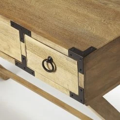 Outlet 😀 HomeRoots Natural Mango Writing Desk ✔️ -Dining Room Shop iy9aaqp5lf6gqbij8wzr