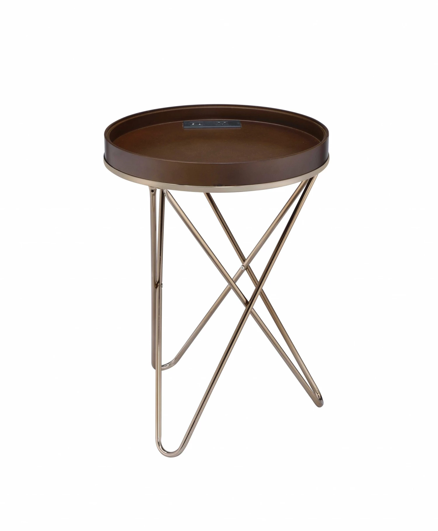 Brand new ⌛ HomeRoots Pearlescent USB Side Table ⌛ 4 Brand new ⌛ HomeRoots Pearlescent USB Side Table ⌛ - Image 2