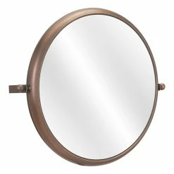 Outlet π HomeRoots Industrial Gold Round Mirror π