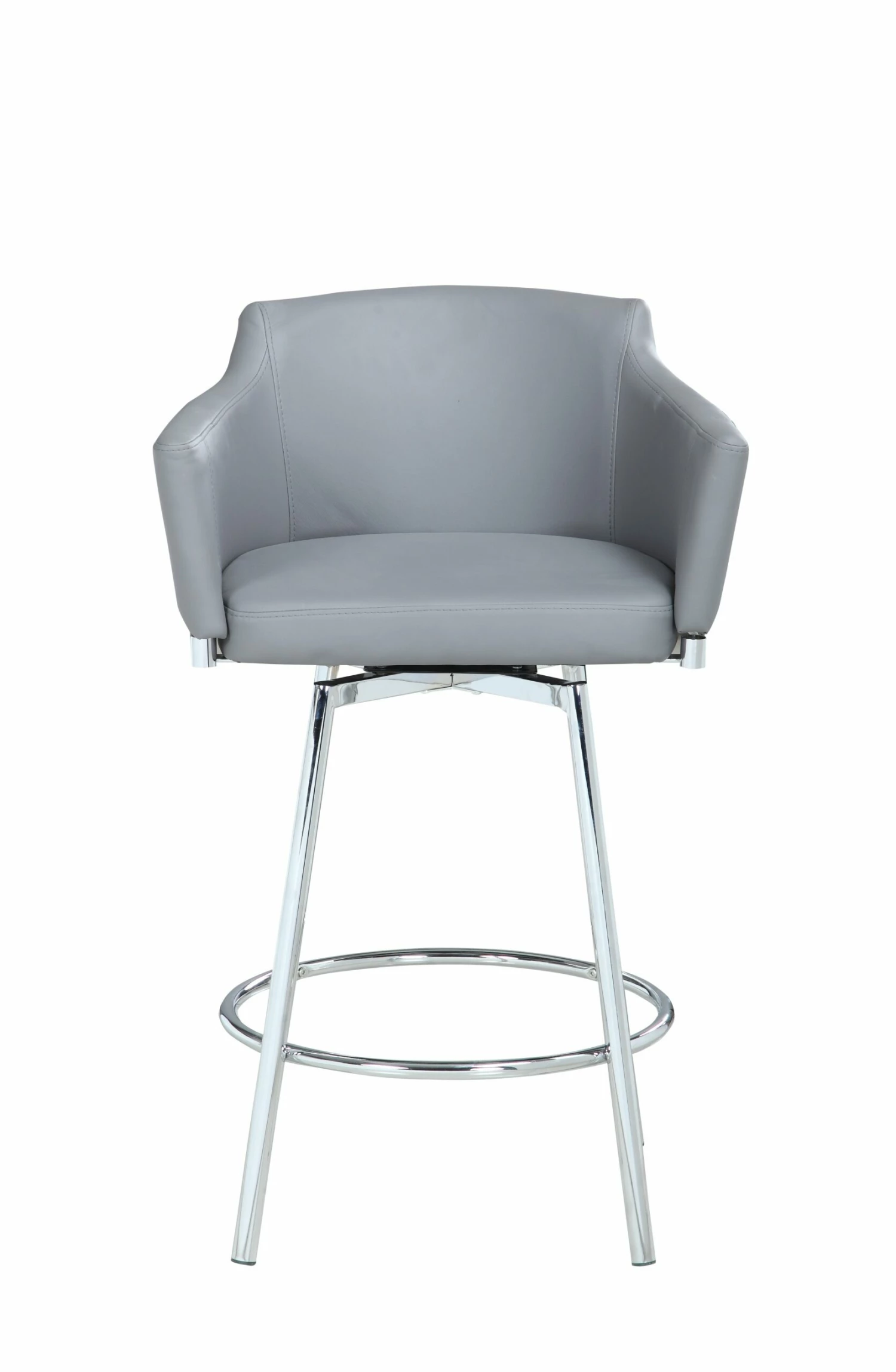 Flash Sale π Chintaly Imports Silver Modern with Memory Swivel Club Bar Stool π 4 Flash Sale π Chintaly Imports Silver Modern with Memory Swivel Club Bar Stool π - Image 2