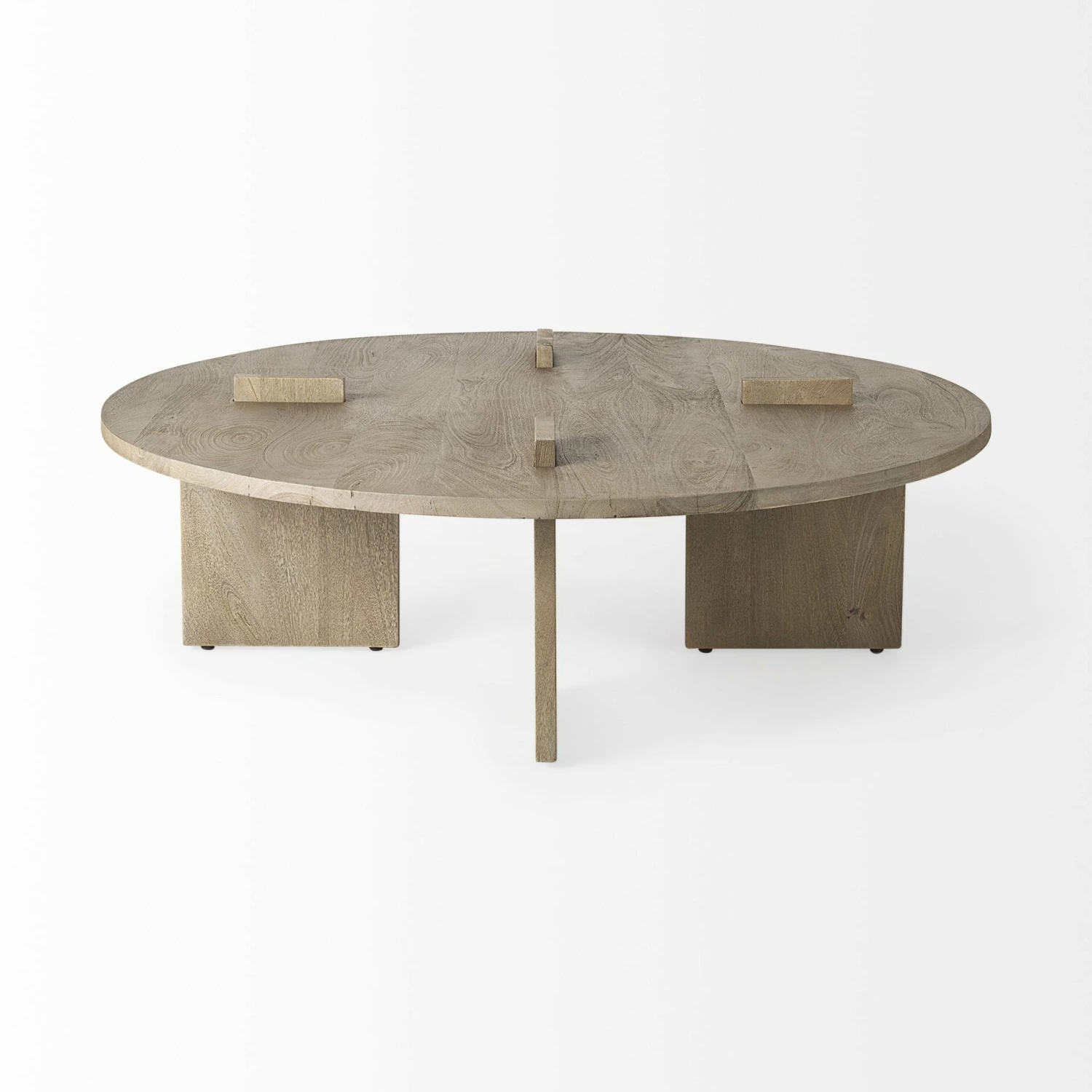 Best deal π₯ HomeRoots Cool Gray Brown Round Wooden Coffee Table π₯ 4 Best deal π₯ HomeRoots Cool Gray Brown Round Wooden Coffee Table π₯ - Image 2