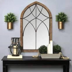 Best Pirce ⭐ HomeRoots Cathedral Wood Framed Vintage Mirror 👏