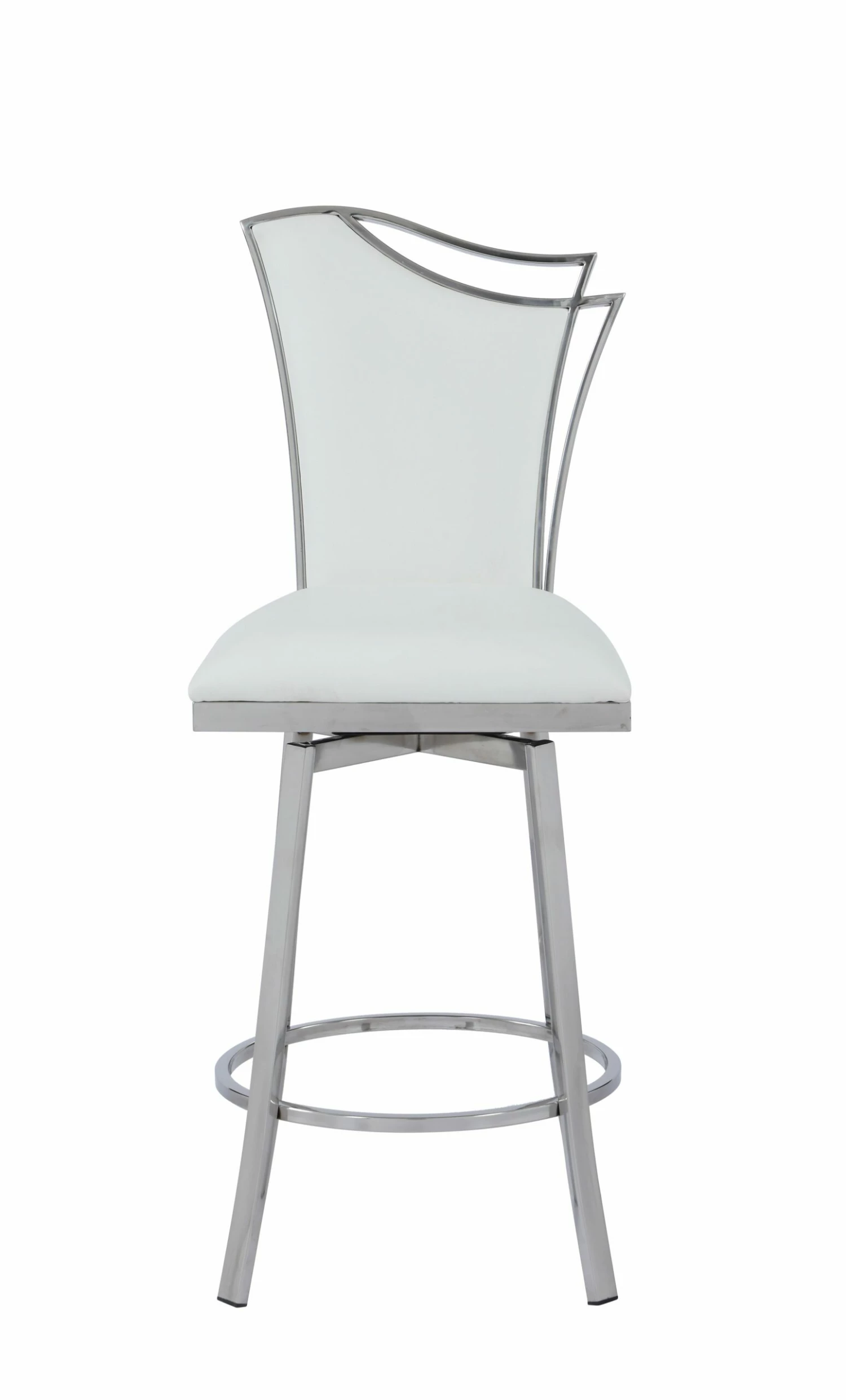 Cheapest 𧨠Chintaly Imports White Contemporary Swivel With Design Back Bar Stool π 5 Cheapest 𧨠Chintaly Imports White Contemporary Swivel With Design Back Bar Stool π - Image 3