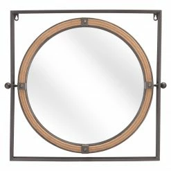 Best reviews of ✔️ HomeRoots Gray Metal Nautical Round Mirror 🧨 -Dining Room Shop kcxjlttfactylczs5ngr