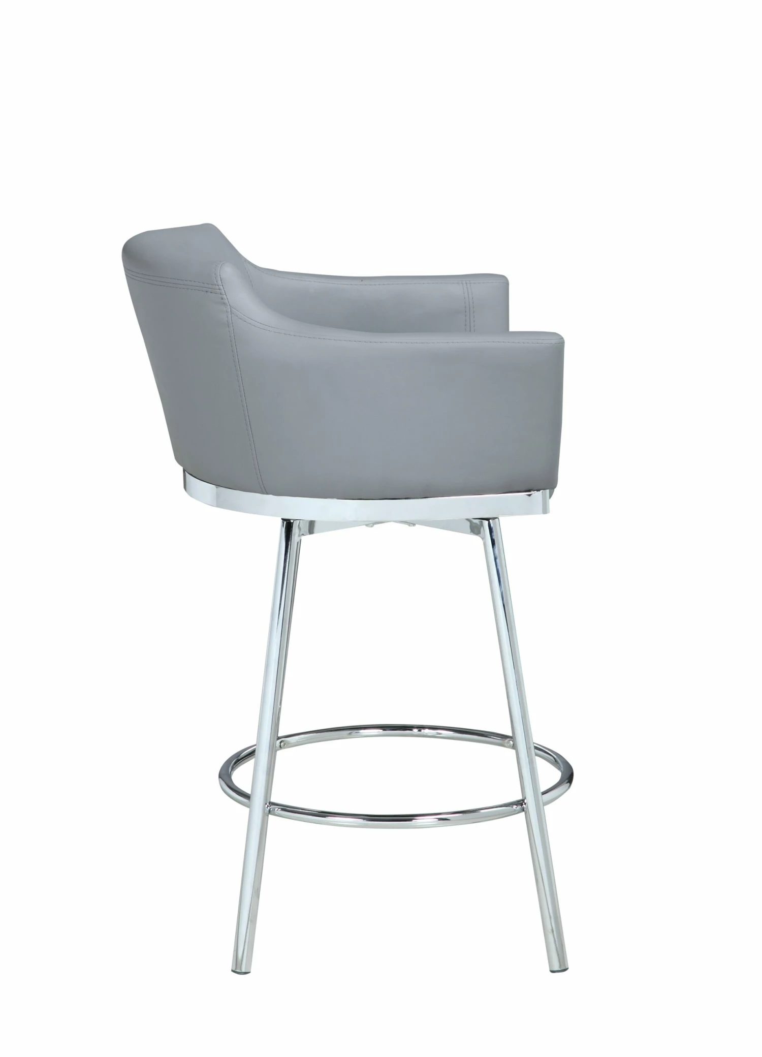 Flash Sale π Chintaly Imports Silver Modern with Memory Swivel Club Bar Stool π 5 Flash Sale π Chintaly Imports Silver Modern with Memory Swivel Club Bar Stool π - Image 3