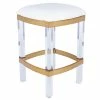 Best deal 🛒 HomeRoots Acrylic and Polished Gold Counter Stool 😉