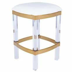 Best deal π HomeRoots Acrylic and Polished Gold Counter Stool π