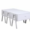Buy 💯 HomeRoots Convertible White Sleek Rectangular Coffee Table 😀 -Dining Room Shop m4delhyy3pxxusibyllk 0b859629 d165 44ea 8907 bc860f1e5f1a