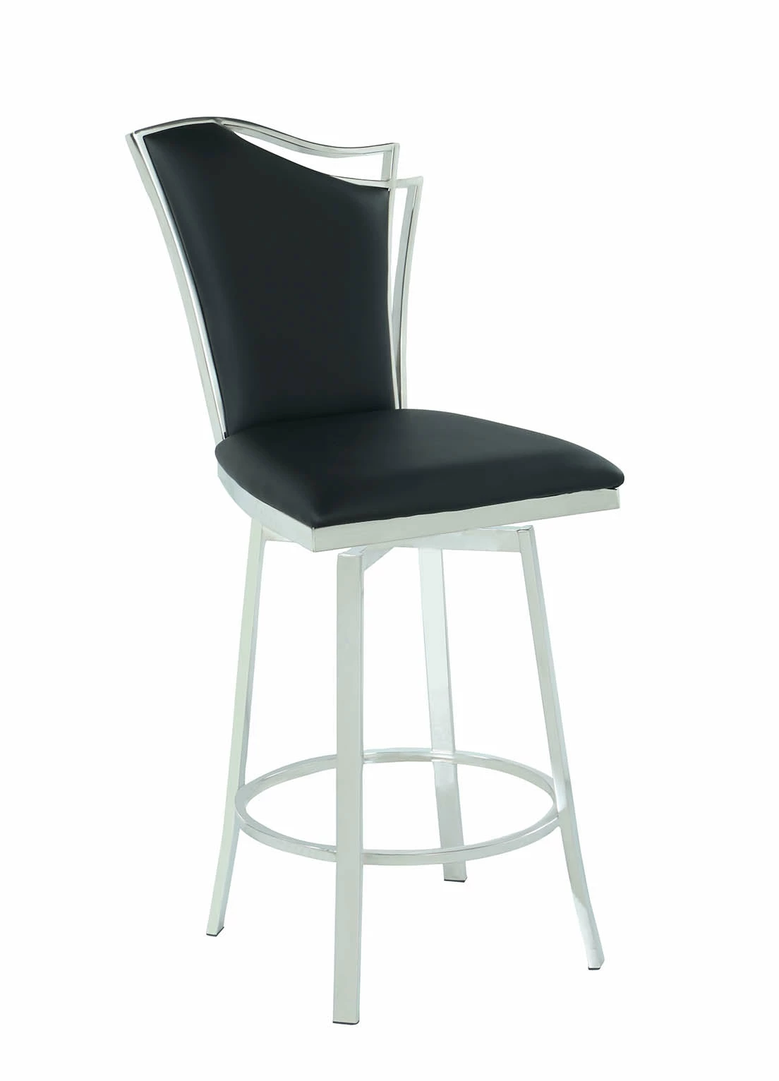 Hot Sale π Chintaly Imports Black Contemporary Swivel With Design Back Bar Stool β 4 Hot Sale π Chintaly Imports Black Contemporary Swivel With Design Back Bar Stool β - Image 2