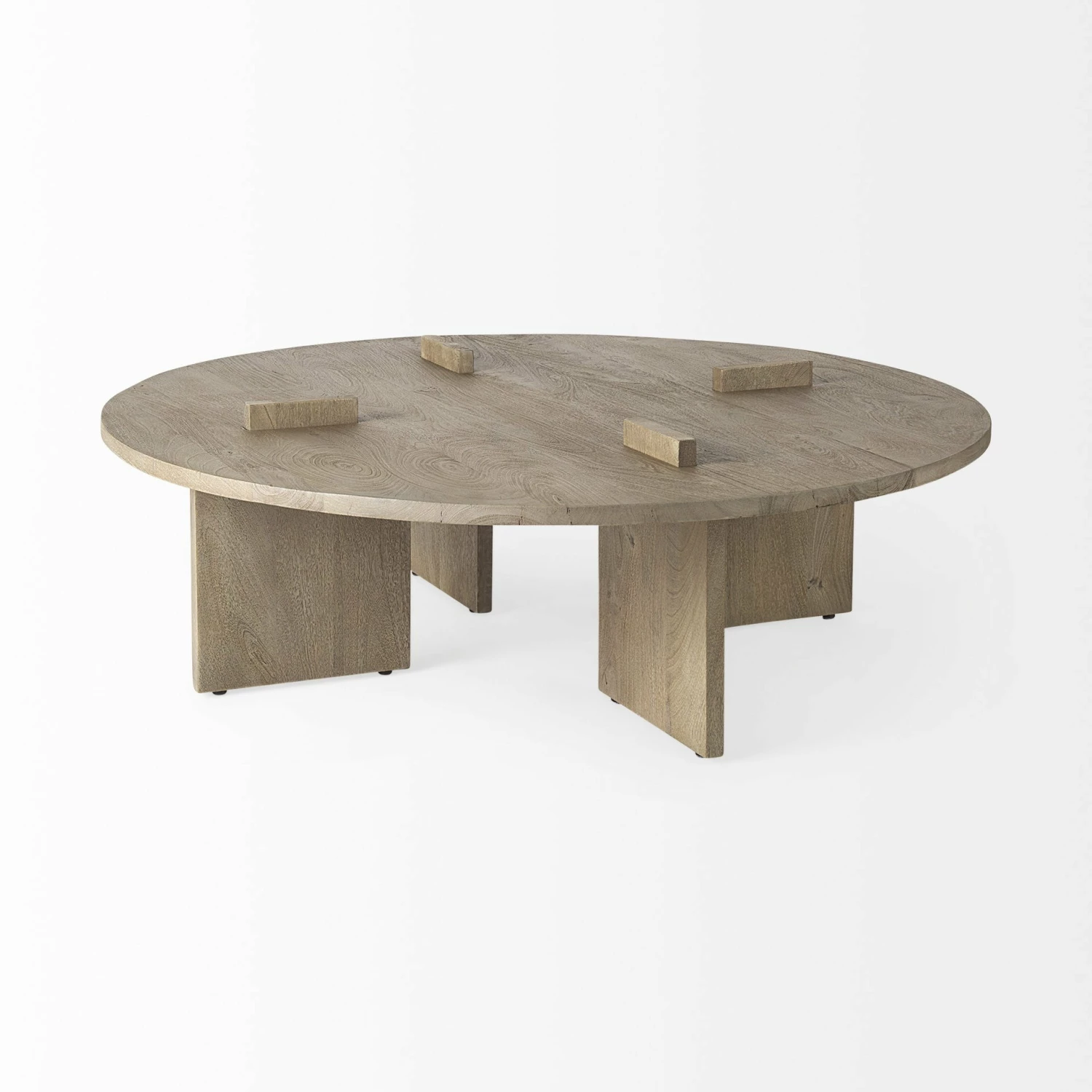 Best deal π₯ HomeRoots Cool Gray Brown Round Wooden Coffee Table π₯ 6 Best deal π₯ HomeRoots Cool Gray Brown Round Wooden Coffee Table π₯ - Image 4