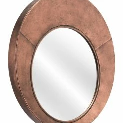 Cheapest 𧨠HomeRoots Contemporary Copper Round Mirror β